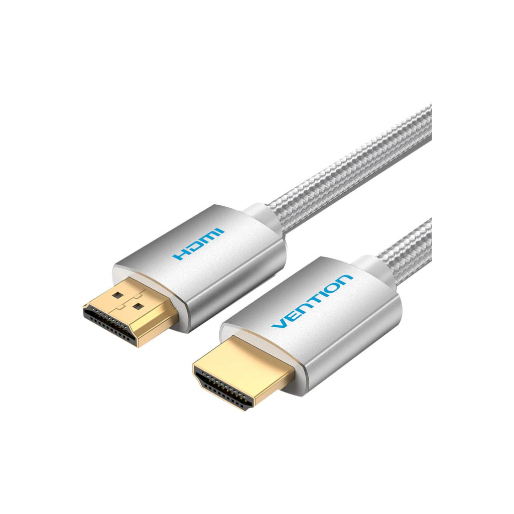 Кабель мультимедійний HDMI M to HDMI M 2.0m V2.0 4K60Hz silver Vention (AABIH) - фото 1