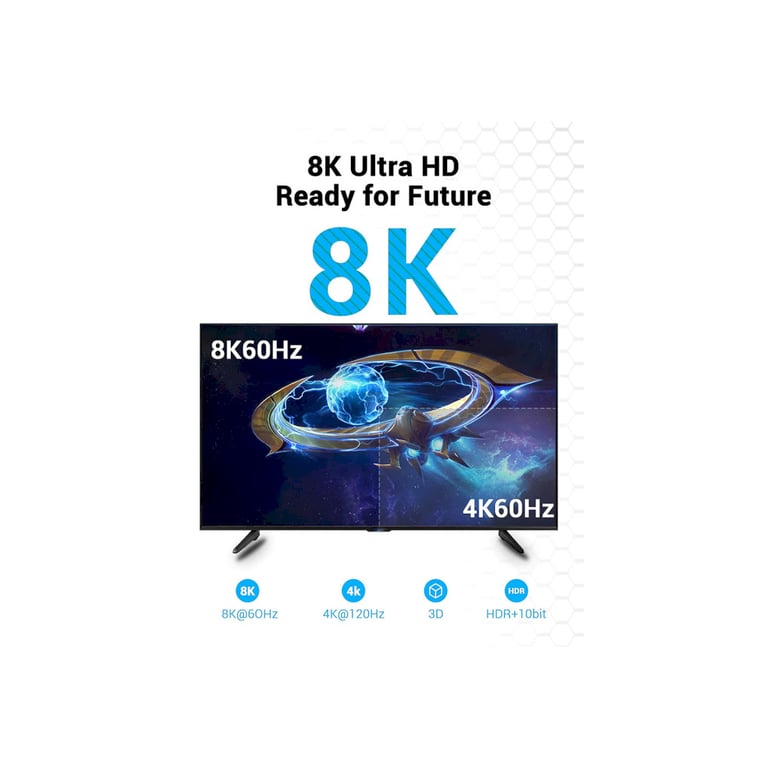 Кабель мультимедійний HDMI M to HDMI M 3.0m V2.1 8K60Hz VENTION (AANBI) - фото 4