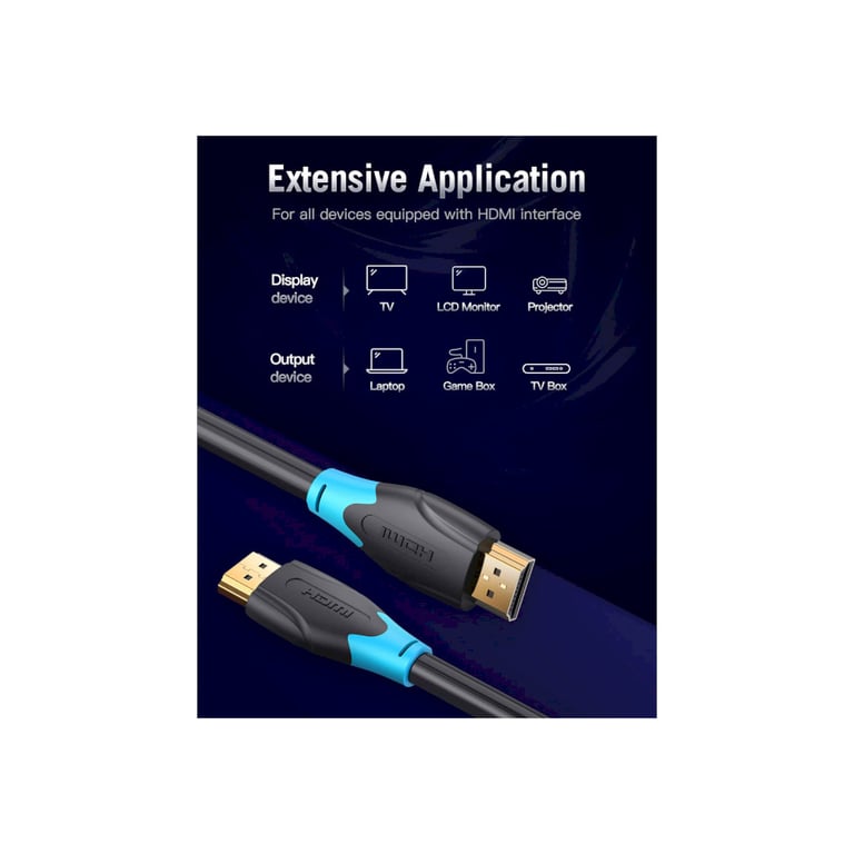 Кабель мультимедійний HDMI M to HDMI M 8.0m V2.0 4K60Hz VENTION (AACBK) - фото 11