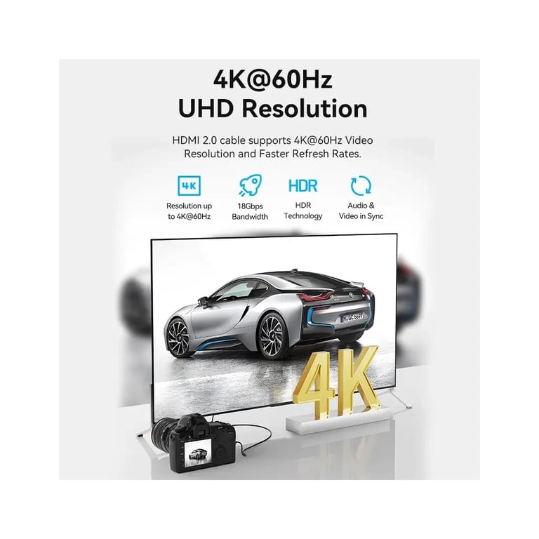Кабель мультимедійний HDMI M to HDMI mini M 3.0m V2.0 4K60Hz Vention (AGHBI) - фото 6