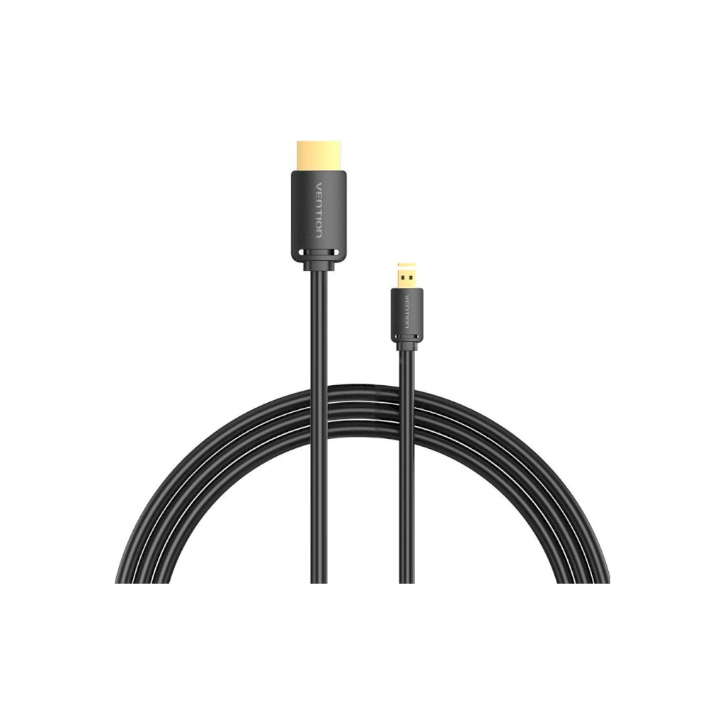 Кабель мультимедійний HDMI M to HDMI micro M 1.5m V2.0 4K 60Hz 18Gbps HDR Dolby Vention (AGIBG) - фото 1