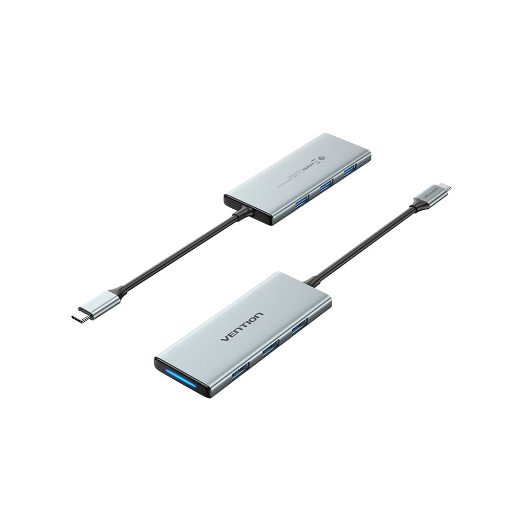 Концентратор Vention USB 3.1 Type-C to HDMI/USB 3.0x3/SD/TF/PD 100W 7-in-1 (TOPHB) - фото 1 Концентратор Vention USB 3.1 Type-C to HDMI/USB 3.0x3/SD/TF/PD 100W 7-in-1 (TOPHB) - фото 1