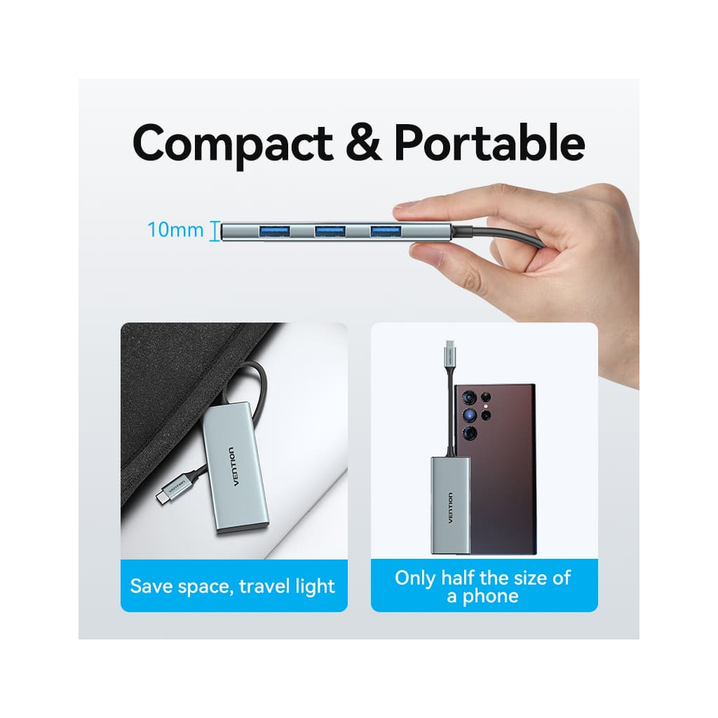 Концентратор Vention USB 3.1 Type-C to HDMI/USB 3.0x3/SD/TF/PD 100W 7-in-1 (TOPHB) - фото 5 Концентратор Vention USB 3.1 Type-C to HDMI/USB 3.0x3/SD/TF/PD 100W 7-in-1 (TOPHB) - фото 5