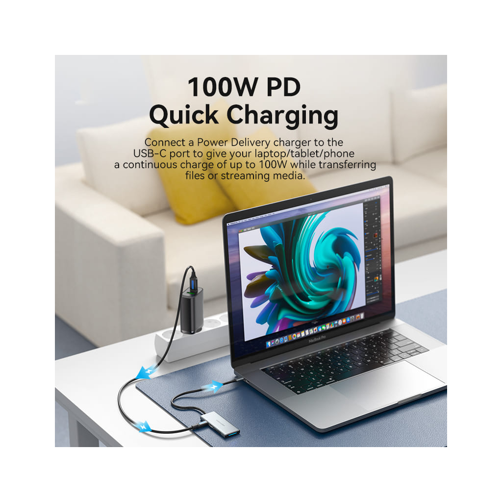 Концентратор Vention USB 3.1 Type-C to HDMI/USB 3.0x3/SD/TF/PD 100W 7-in-1 (TOPHB) - фото 9 Концентратор Vention USB 3.1 Type-C to HDMI/USB 3.0x3/SD/TF/PD 100W 7-in-1 (TOPHB) - фото 9