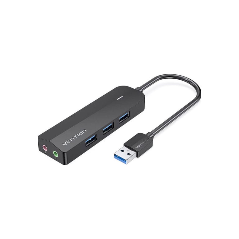 Концентратор Vention USB 3.0 to 3хUSB 3.0/2хTRS Audio/USB Micro 1.0m (CHIBF) - фото 1