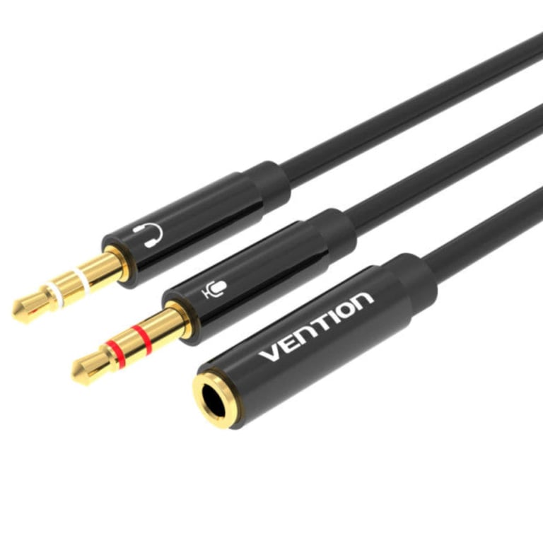 Кабель мультимедійний 3.5mm F to 2x3.5mm M (4pin) Vention (BBTBY) - фото 1