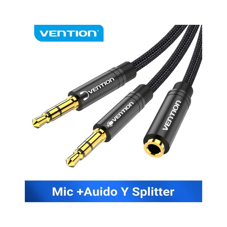 Кабель мультимедійний 3.5mm F to 2x3.5mm M (4pin) Vention (BBTBY) - фото 2