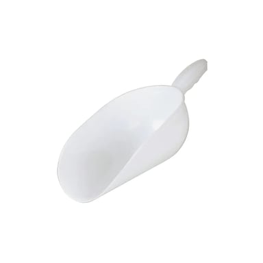 Совок для сипучих продуктів та льоду Mobil Plastic напівкруглий білий 34 см PP - 0,600 л (136/34-BIM) - фото 1