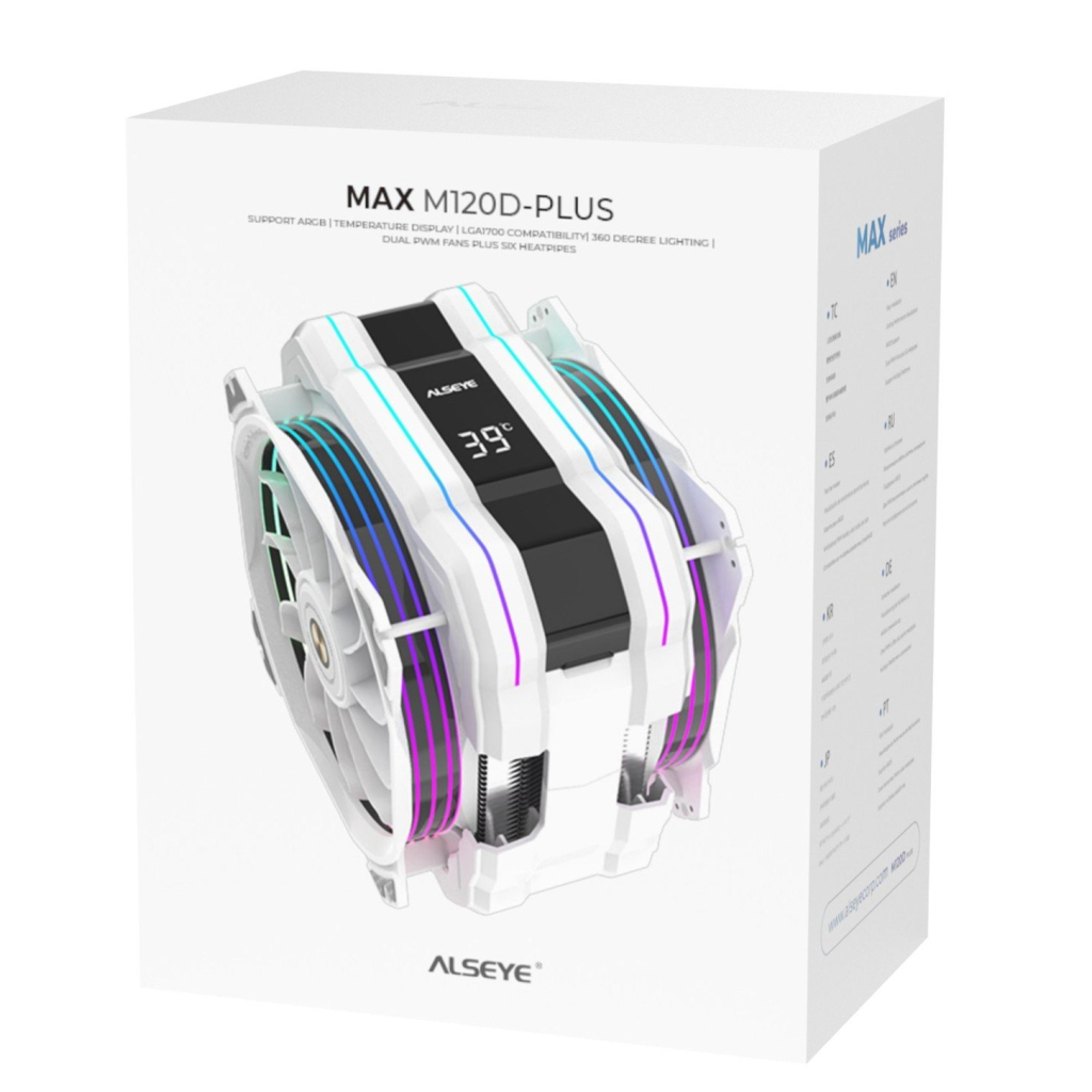 Кулер до процесора Alseye M120D-W-Plus II (AS.01.01.0051) - фото 8 Кулер до процесора Alseye M120D-W-Plus II (AS.01.01.0051) - фото 8