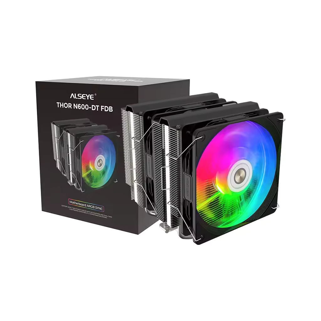 Кулер до процесора Alseye N600-DT-B (AS.01.05.0023) - фото 6 Кулер до процесора Alseye N600-DT-B (AS.01.05.0023) - фото 6