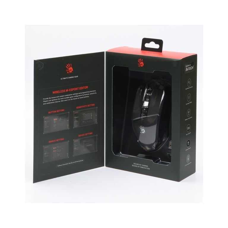 Мишка A4Tech Bloody R36 Ultra Wireless Stone Black (4711421000178) - фото 4
