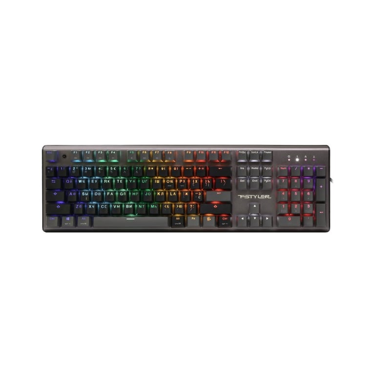 Клавіатура A4Tech FS100 RGB FS Switch USB Stone Black (4711421000567) - фото 1