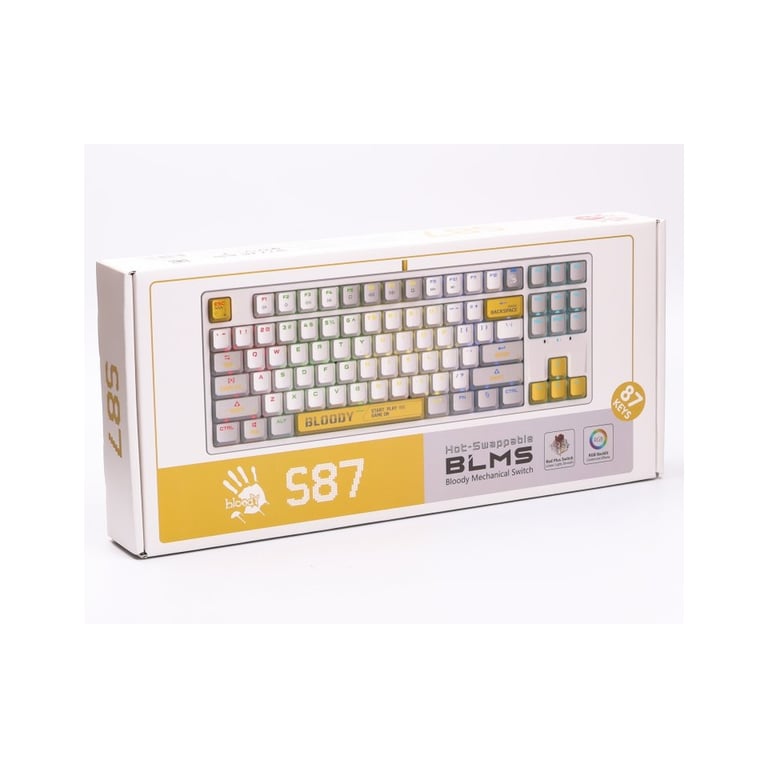 Клавіатура A4Tech Bloody S87 RGB BLMS TKL USB Energy White (4711421993708) - фото 4