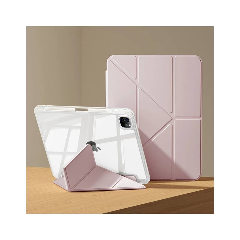 Чохол до планшета BeCover Ultra Slim Origami Transparent Apple iPad Pro 11" M4 2024 Pink (711691) - фото 6