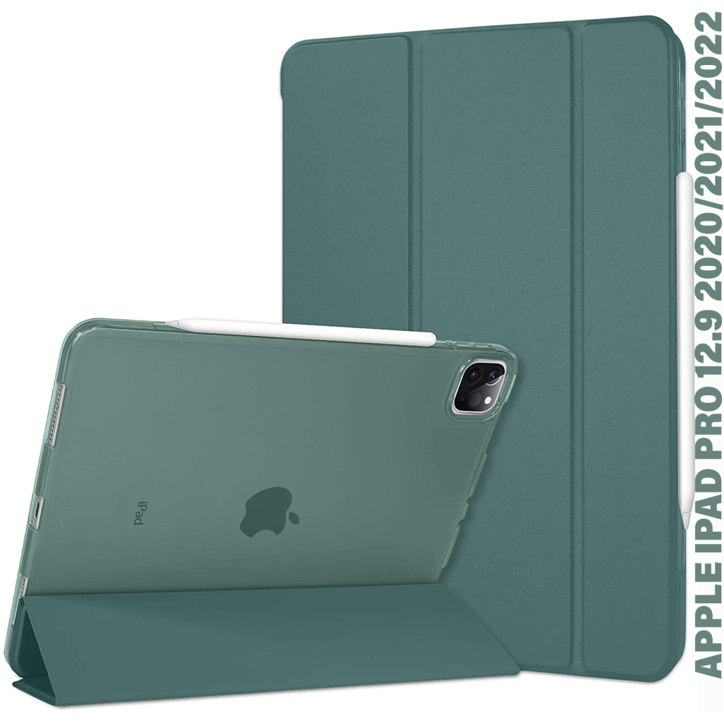 Чохол до планшета BeCover Tri Fold Hard Apple iPad Pro 12.9 2020/2021/2022 Dark Green (711720) - фото 1