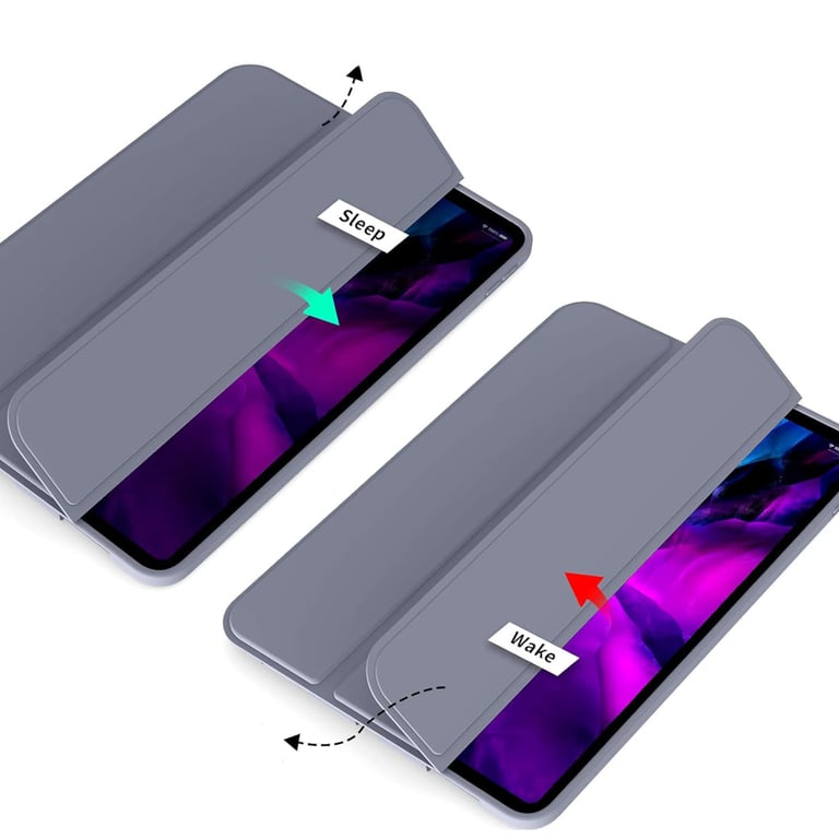 Чохол до планшета BeCover Tri Fold Soft TPU Silicone Apple iPad Pro 12.9 2020/2021/2022 Purple (711739) - фото 4