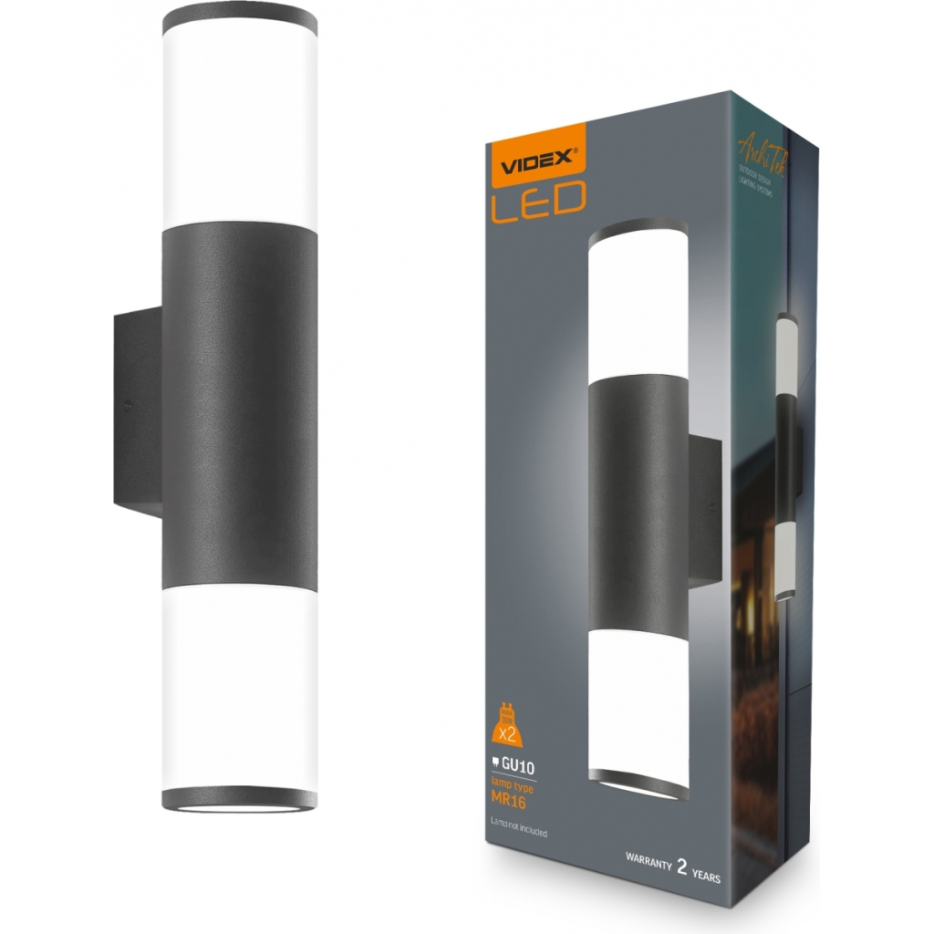 Світильник Videx архітектурний IP54 2xGU10 (VL-AR092B) - фото 1 Світильник Videx архітектурний IP54 2xGU10 (VL-AR092B) - фото 1