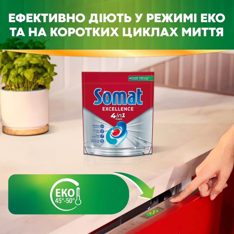 Таблетки для посудомийних машин Somat Excellence 60 шт. (9000101808087) - фото 5