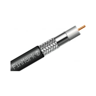 Кабель телевізійний FinMark RG-8-TC90 коаксіальний, black, 100м (274129) - фото 1