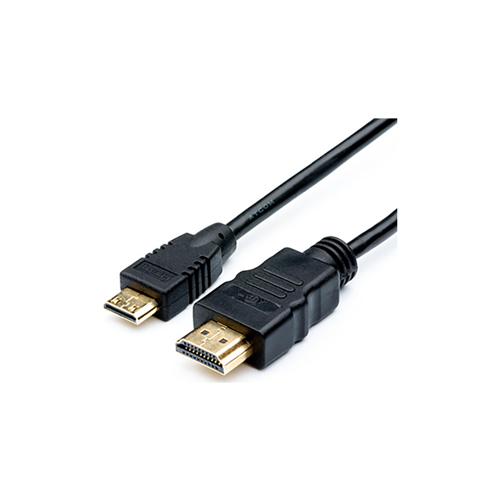 Кабель мультимедійний HDMI M to HDMI mini M 3.0m Atcom (11503) Кабель мультимедійний HDMI M to HDMI mini M 3.0m Atcom (11503)