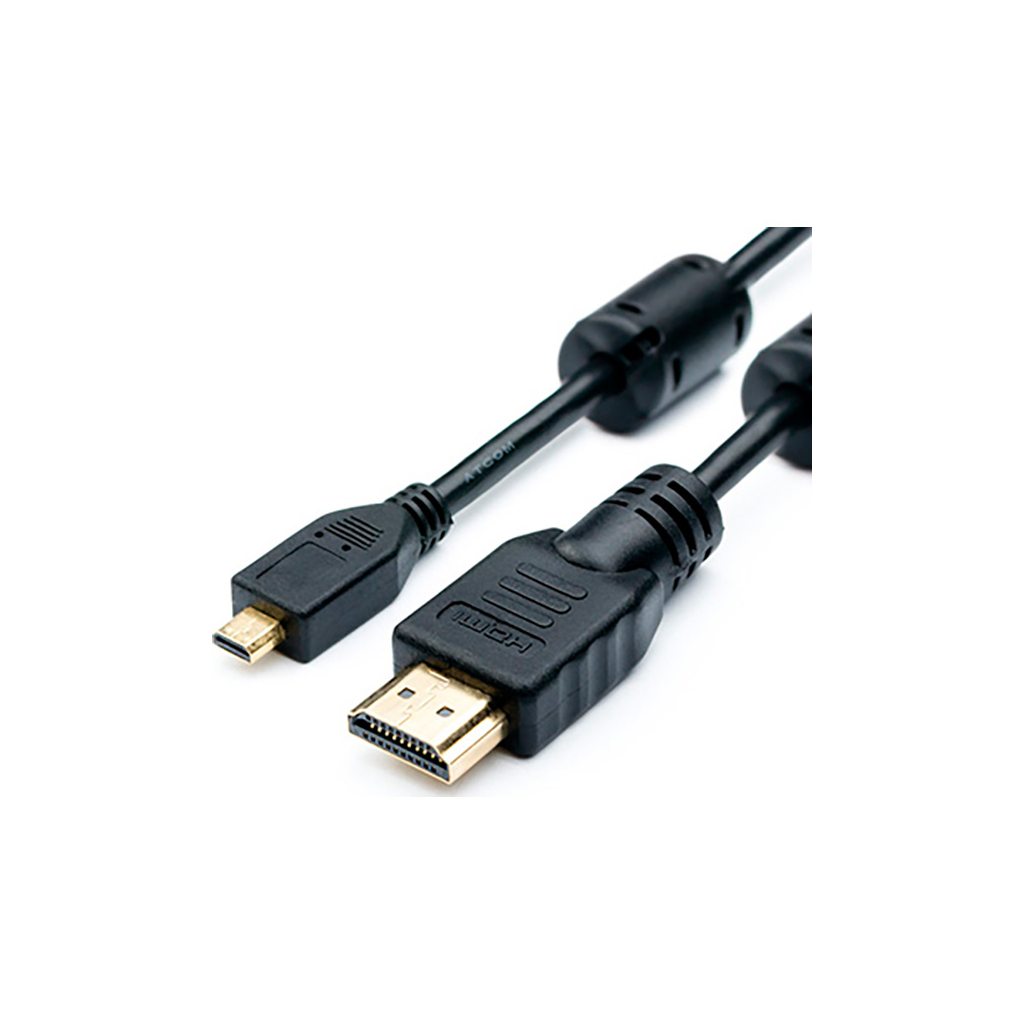 Кабель мультимедійний HDMI M to HDMI micro M 2.0m Atcom (22402) - фото 1