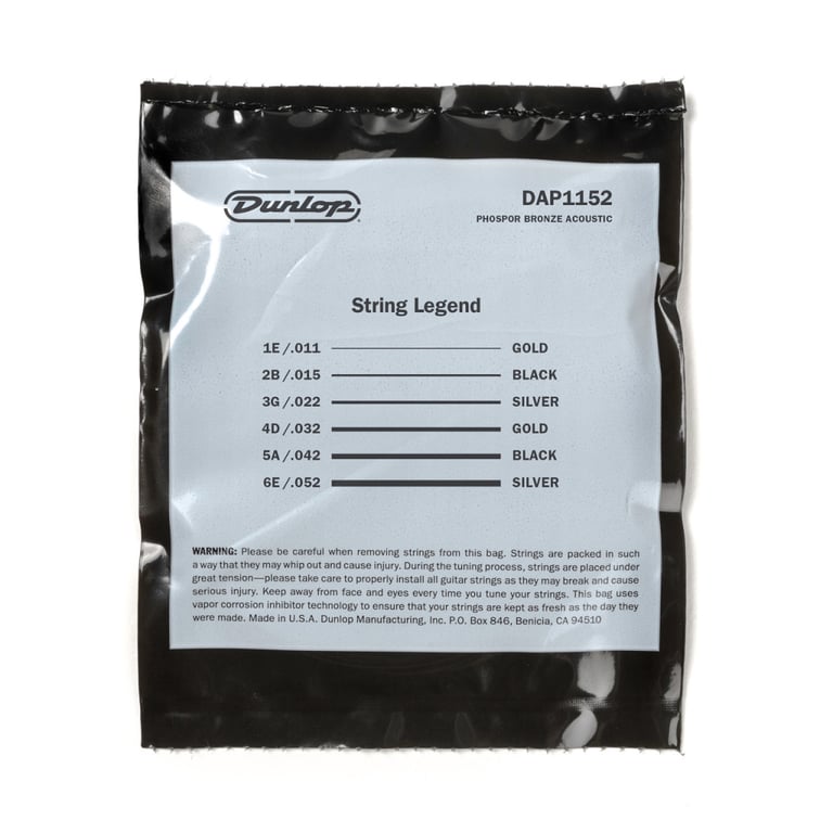 Струни для гітари Jim Dunlop Phosphor Bronze Acoustic Guitar Strings (11-52) (DAP1152) - фото 3