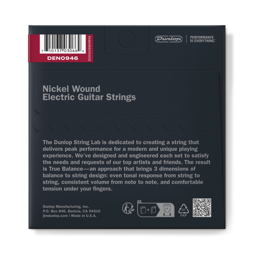 Струни для гітари Jim Dunlop Nickel Wound Electric Guitar Strings (09-46) (DEN0946) - фото 2 Струни для гітари Jim Dunlop Nickel Wound Electric Guitar Strings (09-46) (DEN0946) - фото 2
