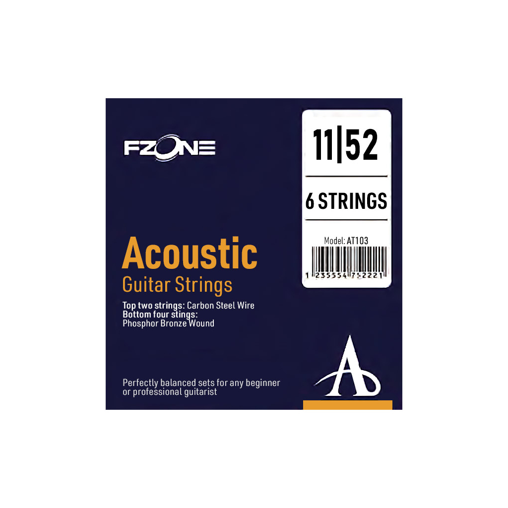 Струни для гітари Fzone Acoustic Bronze (11-52) (AT103) - фото 1 Струни для гітари Fzone Acoustic Bronze (11-52) (AT103) - фото 1