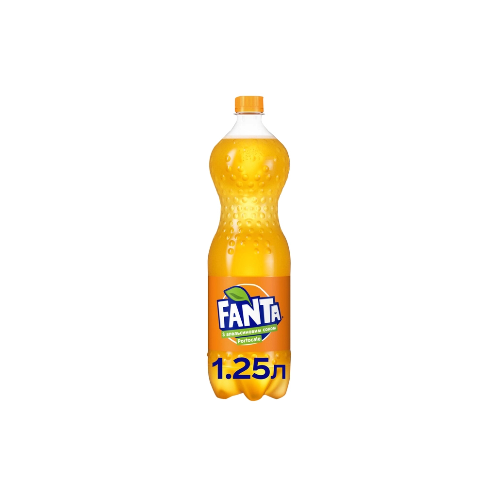 Напій Fanta Безалкогольний сильногазований соковмісний Апельсин 1.25 л (5449000028938) - фото 1 Напій Fanta Безалкогольний сильногазований соковмісний Апельсин 1.25 л (5449000028938) - фото 1
