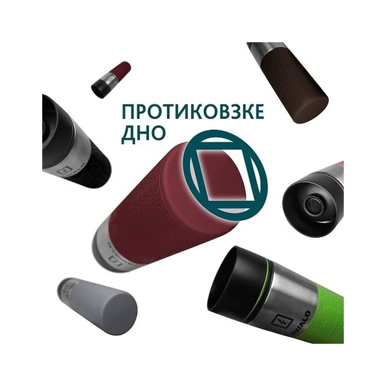 Термокружка Tavialo + 2 ущільнювальних кільця 420 мл Бордовий (190420103) - фото 5