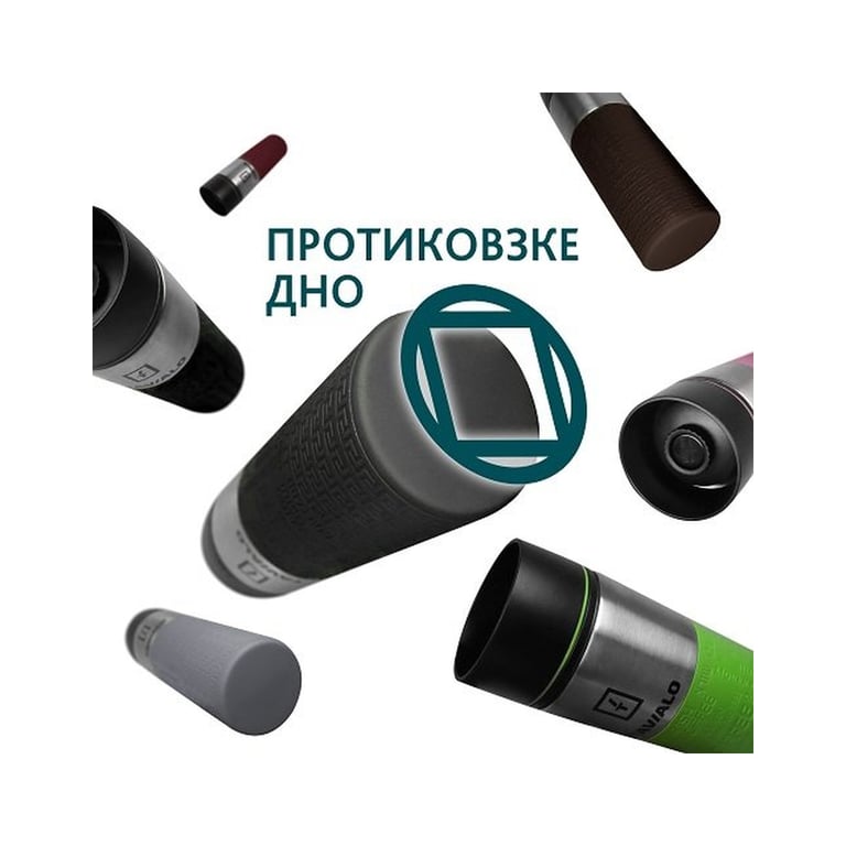 Термокружка Tavialo + 2 ущільнювальних кільця 420 мл Чорний (190420101) - фото 5