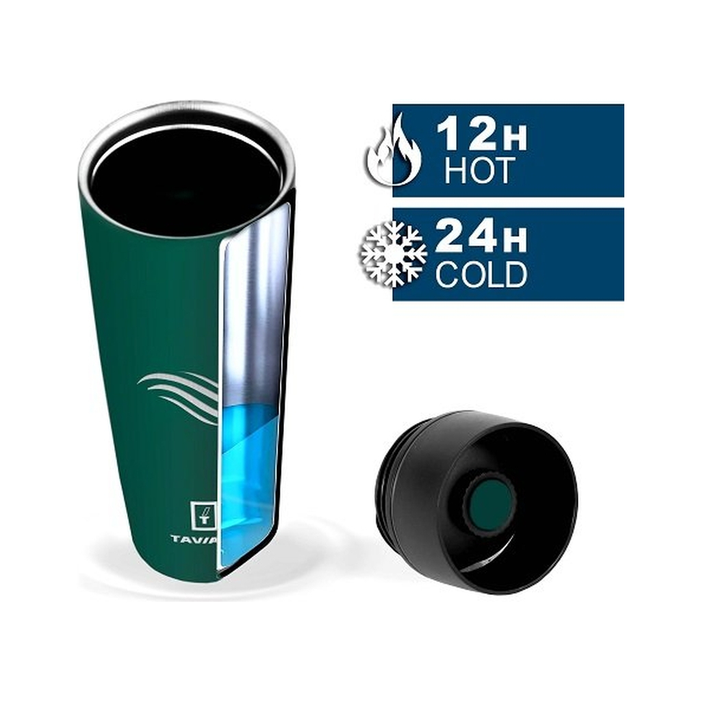 Термокружка Tavialo матовий зелений колір + 2 ущільнювальних кільця 460 мл (190460108) - фото 2 Термокружка Tavialo матовий зелений колір + 2 ущільнювальних кільця 460 мл (190460108) - фото 2