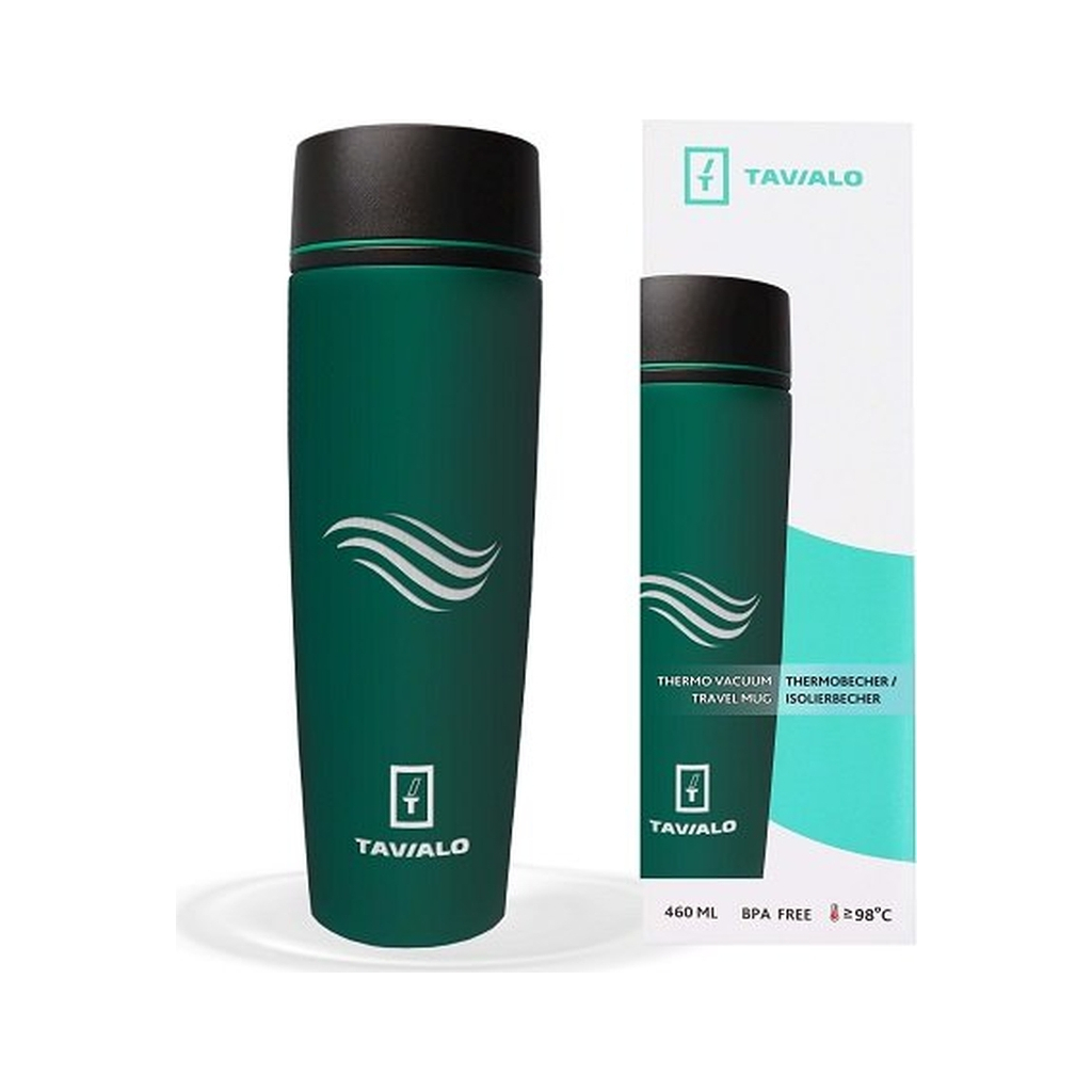 Термокружка Tavialo матовий зелений колір + 2 ущільнювальних кільця 460 мл (190460108) - фото 3 Термокружка Tavialo матовий зелений колір + 2 ущільнювальних кільця 460 мл (190460108) - фото 3