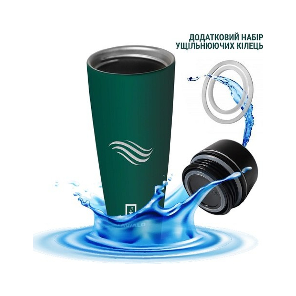 Термокружка Tavialo матовий зелений колір + 2 ущільнювальних кільця 460 мл (190460108) - фото 4 Термокружка Tavialo матовий зелений колір + 2 ущільнювальних кільця 460 мл (190460108) - фото 4