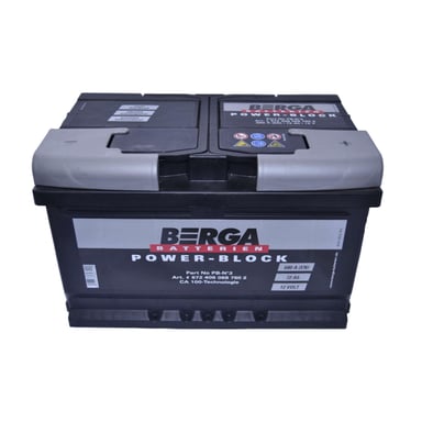 Акумулятор автомобільний Berga Power Block 72Ah Н Ев (-/+) (680EN) (5724090687502) - фото 1