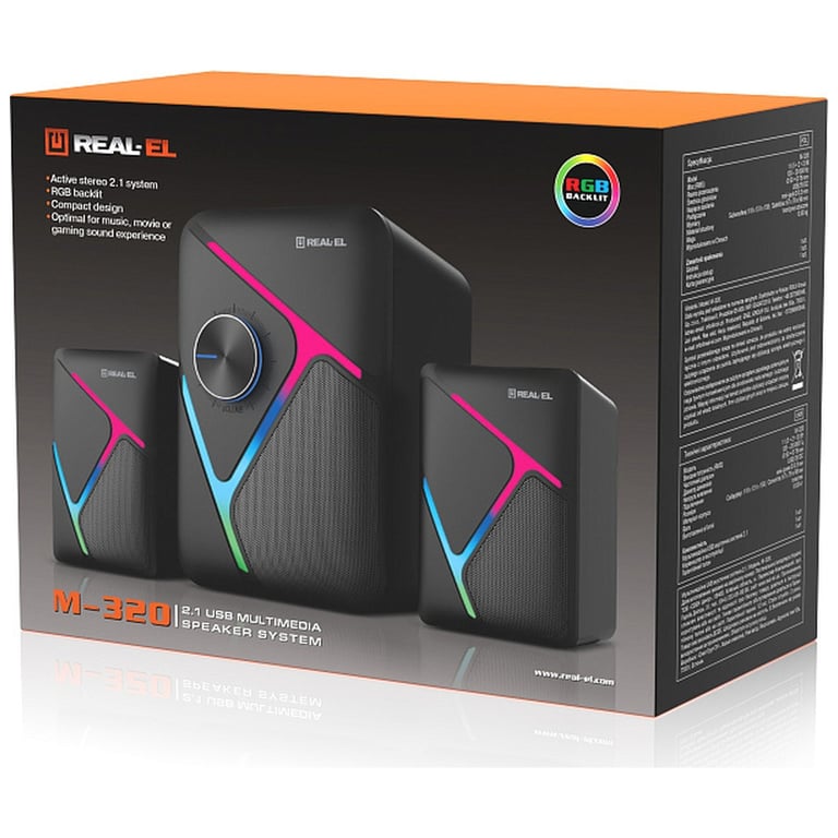 Акустична система REAL-EL M-320 Black (EL121300014) - фото 8