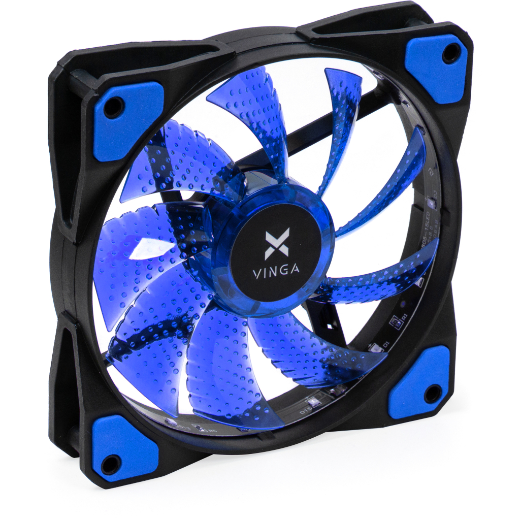 Кулер до корпусу Vinga 12025-15-B1 - фото 2 Кулер до корпусу Vinga 12025-15-B1 - фото 2