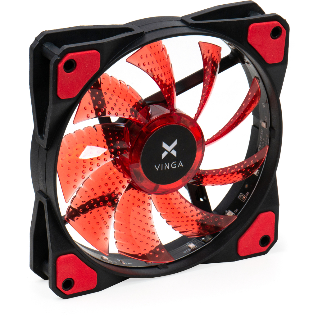 Кулер до корпусу Vinga 12025-15-R1 - фото 2 Кулер до корпусу Vinga 12025-15-R1 - фото 2