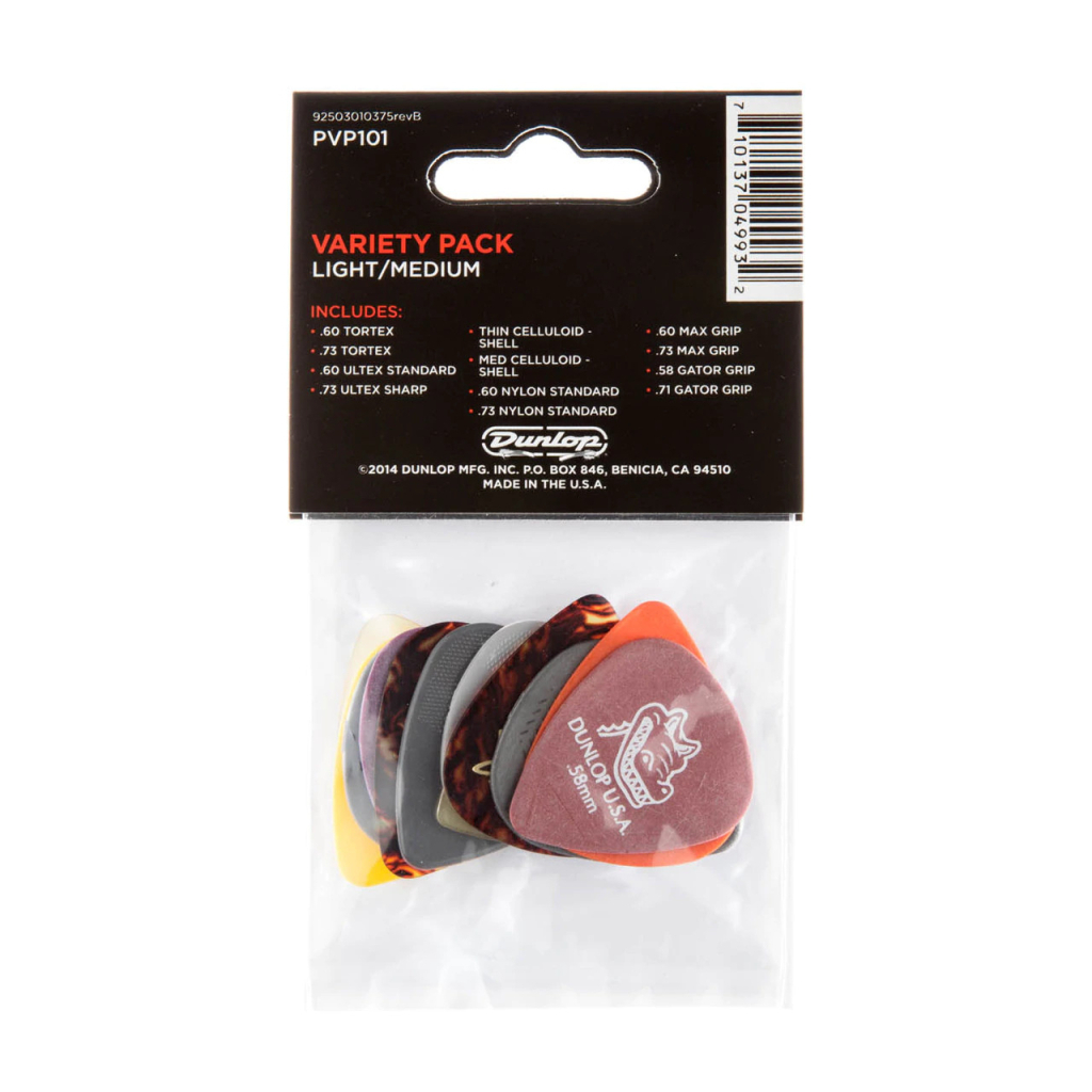 Медіатор Jim Dunlop Guitar Pick LT/MD Variety Pack 12 шт. (PVP101) - фото 2 Медіатор Jim Dunlop Guitar Pick LT/MD Variety Pack 12 шт. (PVP101) - фото 2