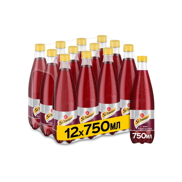 Напій Schweppes Pomegranate Безалкогольний сильногазований 750 мл (5449000312211) - фото 2