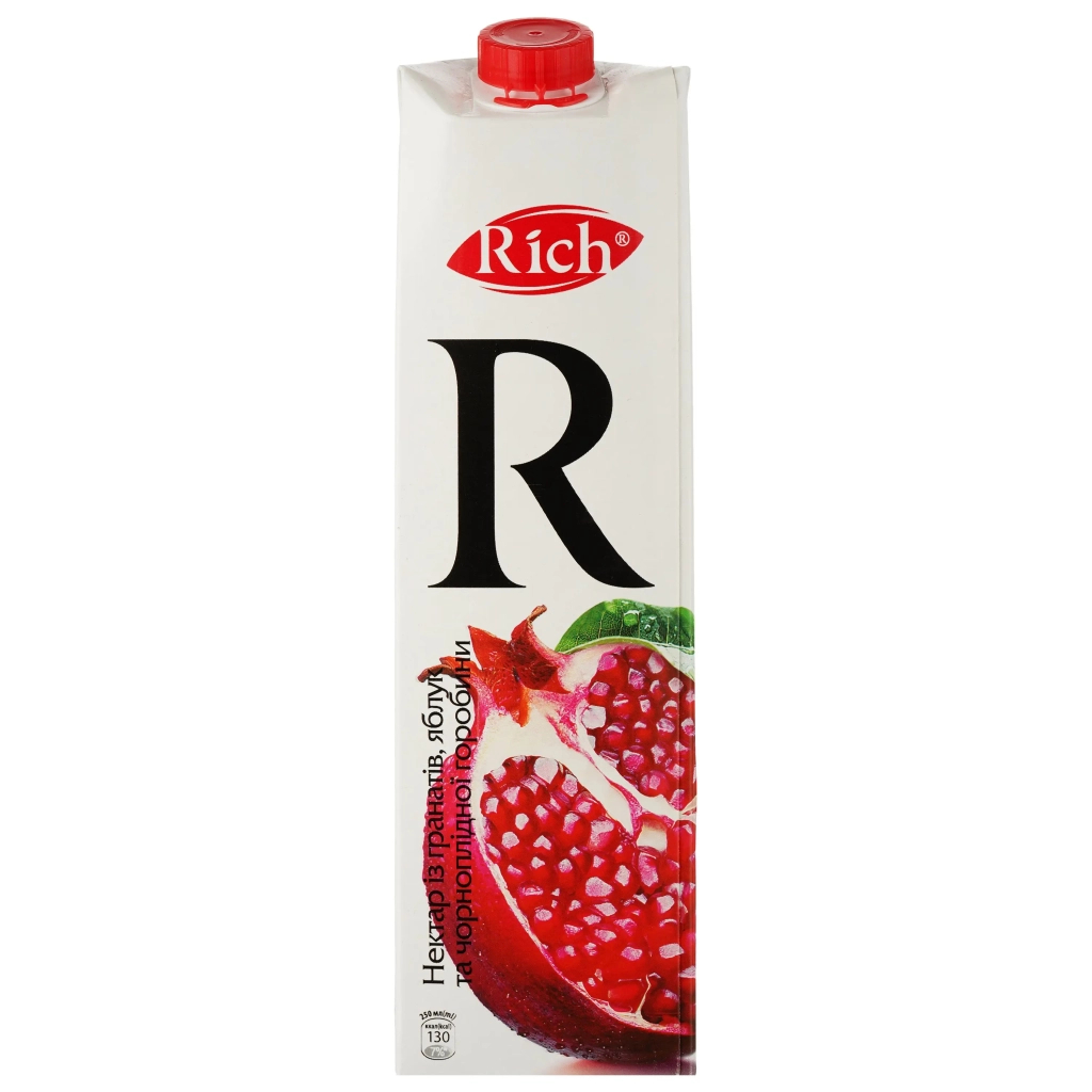 Сік Rich Гранатовий нектар освітлений 1 л (4820039352743) - фото 1 Сік Rich Гранатовий нектар освітлений 1 л (4820039352743) - фото 1