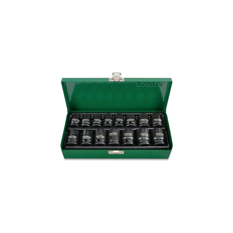 Набір торцевих головок Toptul ударних 1/2″ 10-24мм 15шт. (GDAD1501)