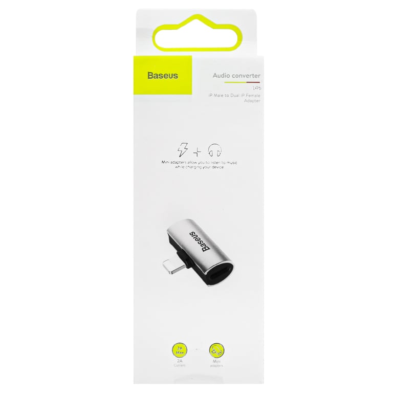 Перехідник L46 Lightning (1 Male / 2 Female) (CAL46-S1) Black-Silver Baseus (CAL46-S1) - фото 6