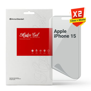 Плівка захисна Armorstandart Kit Clear + Matte Apple iPhone 15 (ARM80694) - фото 1