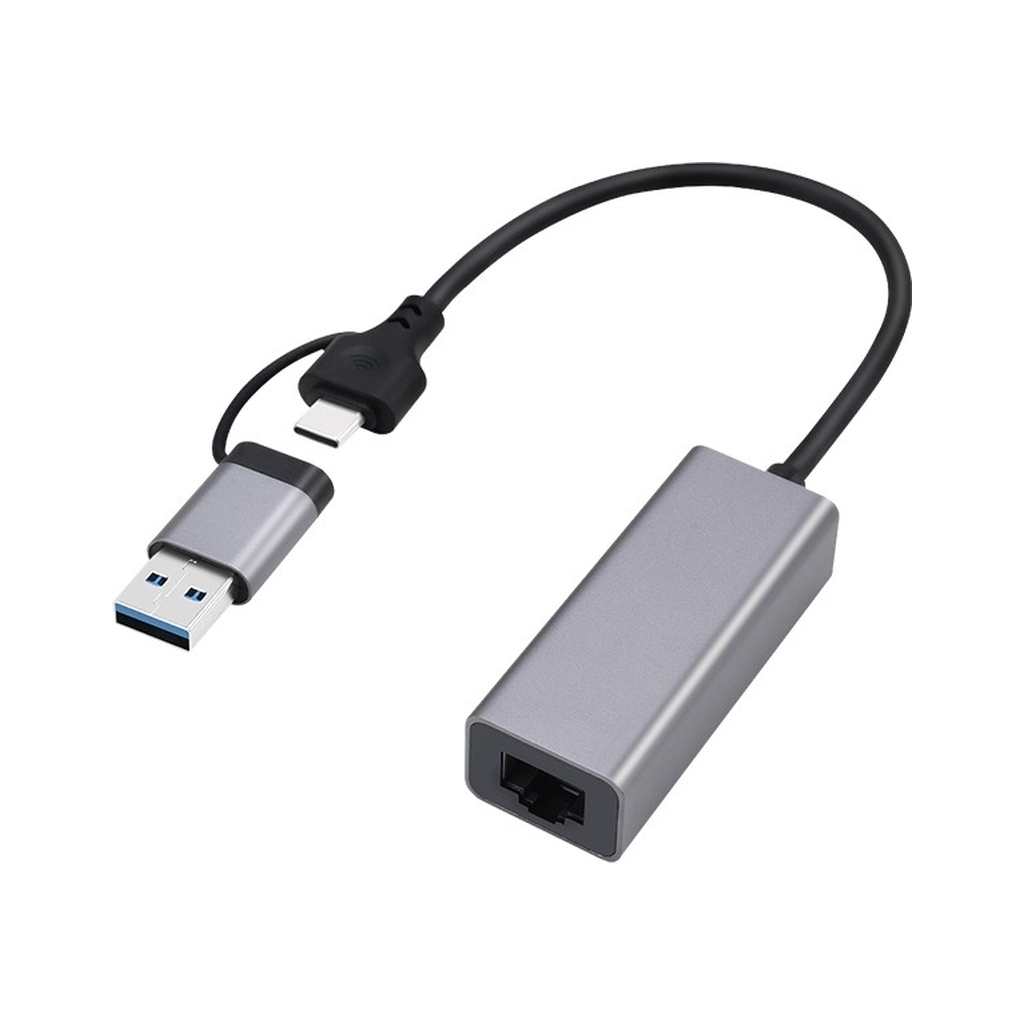 Адаптер USB-A /C to Lan 2.5 Gbit/s Cablexpert (A-USB3AC-LAN2G-01) Адаптер USB-A /C to Lan 2.5 Gbit/s Cablexpert (A-USB3AC-LAN2G-01)