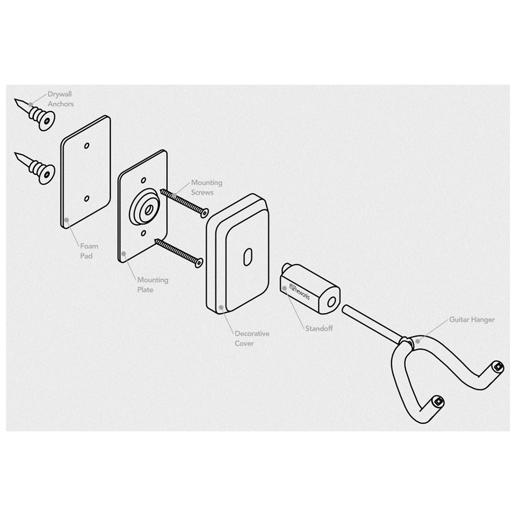 Тримач для гітари Gator Frameworks Wall Mount Guitar Hanger Black (GFW-GTR-HNGRBLK) - фото 4 Тримач для гітари Gator Frameworks Wall Mount Guitar Hanger Black (GFW-GTR-HNGRBLK) - фото 4