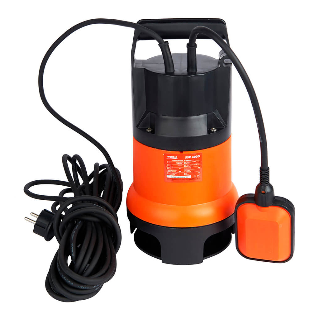 Дренажний насос SEQUOIA 0.4 кВт, для чистої води, 8000 л/год, вага 3.2 кг (SSP400) - фото 2 Дренажний насос SEQUOIA 0.4 кВт, для чистої води, 8000 л/год, вага 3.2 кг (SSP400) - фото 2