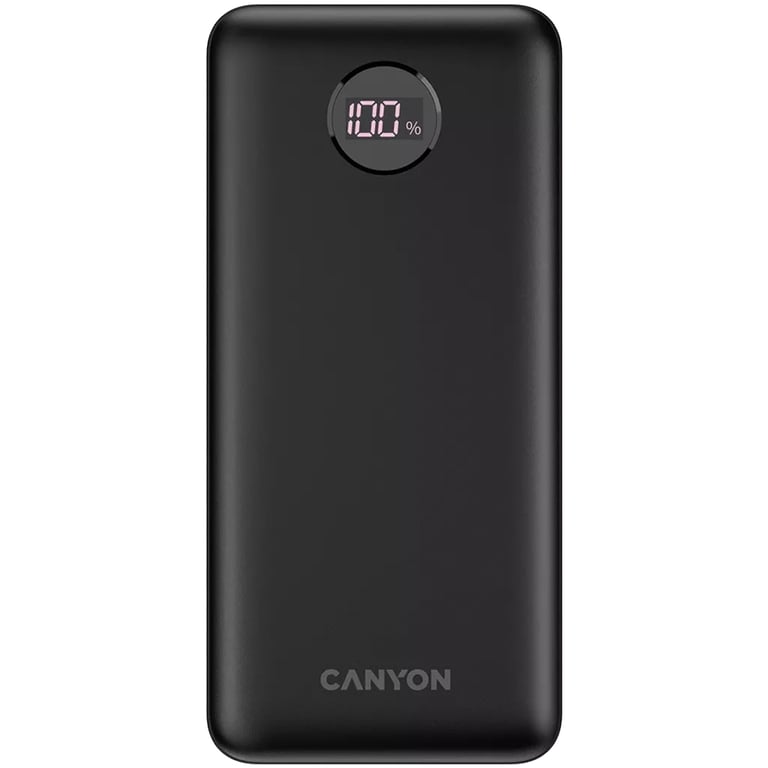 Батарея універсальна Canyon PB-2002 20000mAh, PD/20W, QC/3.0/22.5W, Black (CNE-CPB2002B) - фото 1