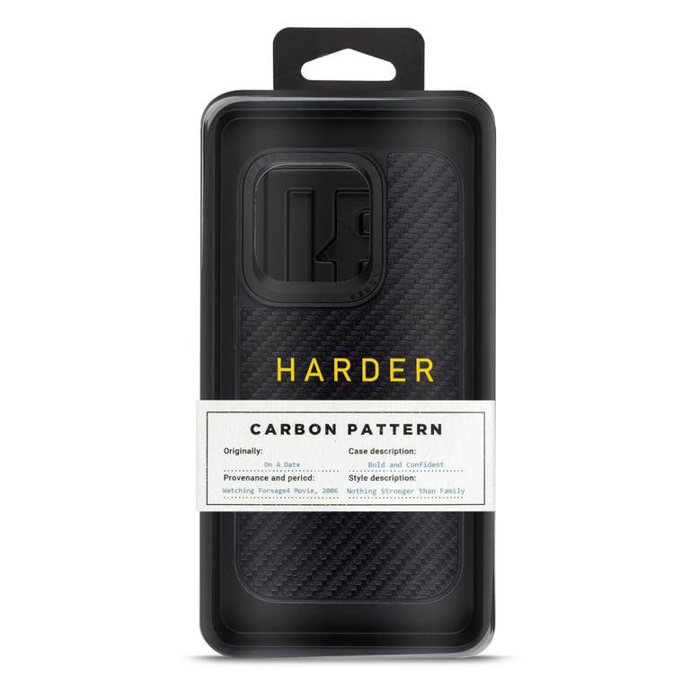 Чохол до мобільного телефона Harder Carbon Pattern Apple iPhone 14 Pro Black (ARM76779) - фото 3