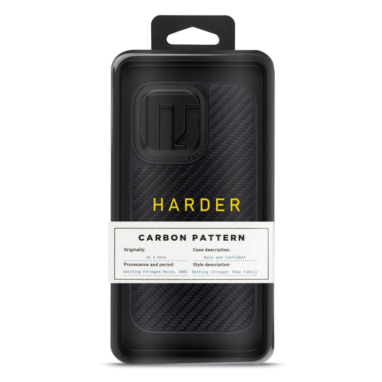 Чохол до мобільного телефона Harder Carbon Pattern Apple iPhone 14 Pro Max Black (ARM76780) - фото 3